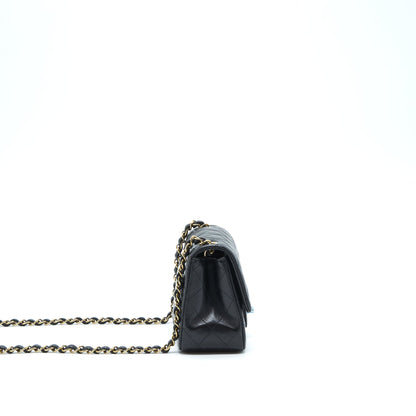Chanel Mini Square Flap Bag Lambskin Black L