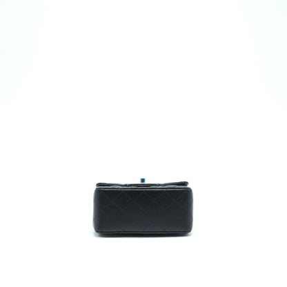 Chanel Mini Square Flap Bag Lambskin Black L