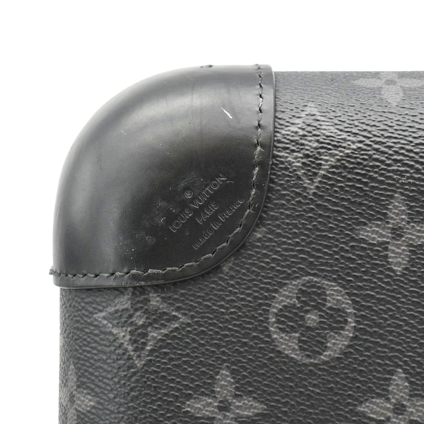 LOUIS VUITTON Horizon 55 Monogram Eclipse Canvas Rolling Suitcase Black