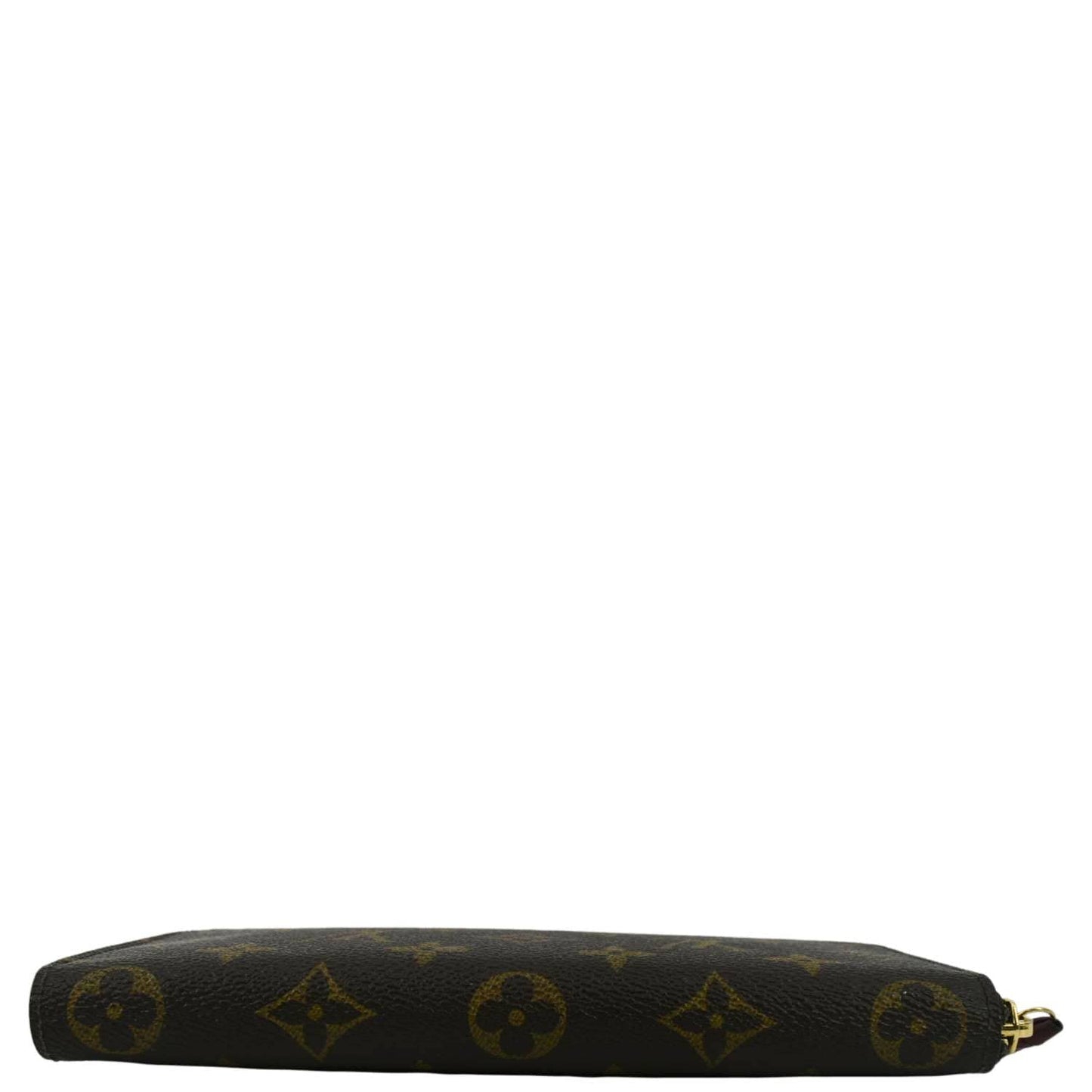 LOUIS VUITTON Clemence Monogram Canvas Zippy Wallet Brown