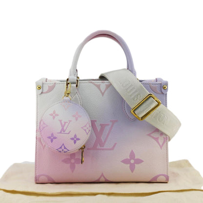 LOUIS VUITTON Onthego PM Monogram Giant Canvas Tote Bag Sunrise Pastel