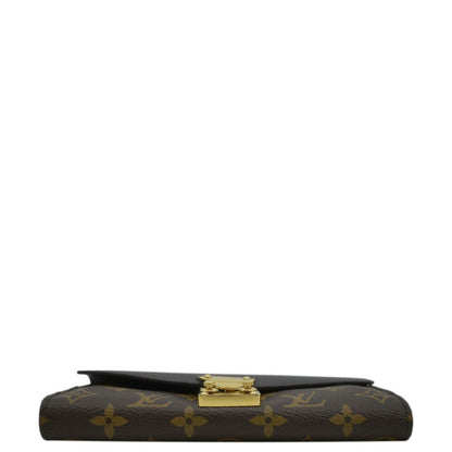 LOUIS VUITTON Pallas Monogram Canvas Wallet Brown