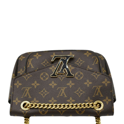 LOUIS VUITTON Passy NM Monogram Canvas Shoulder Bag Brown