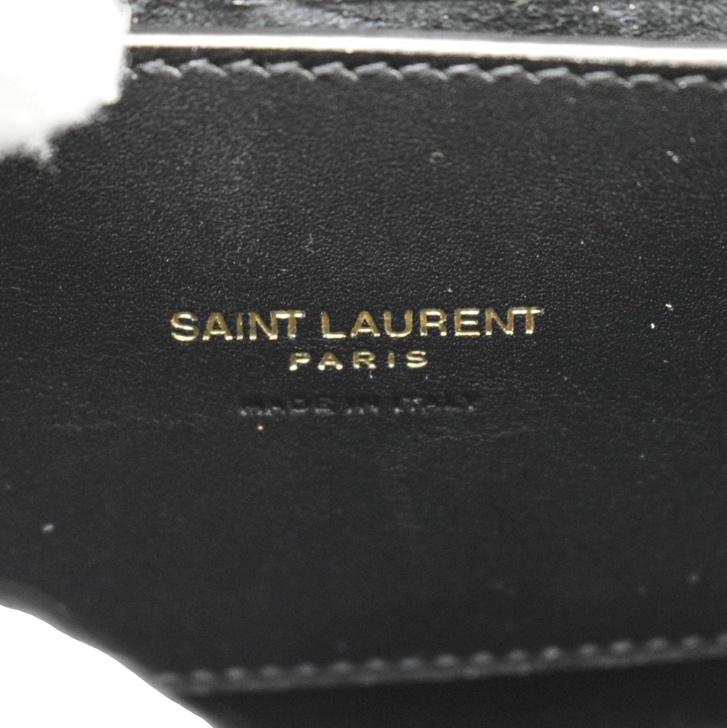 YVES SAINT LAURENT Kaia Small  Embossed Leather Satchel Bag Black