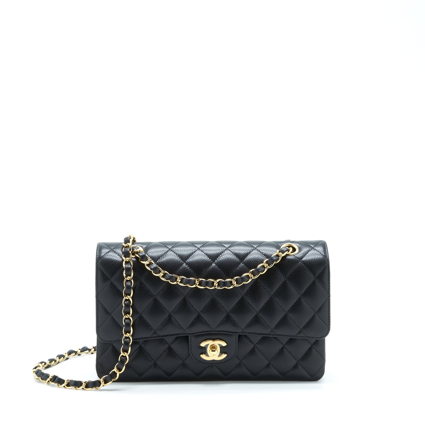 Chanel Medium Classic Double Flap Bag Caviar Black