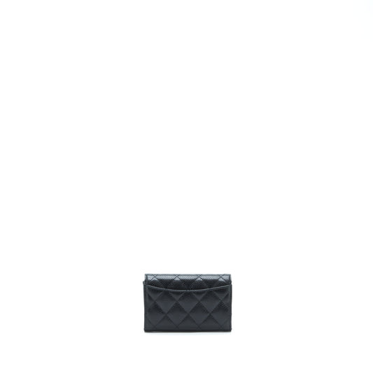 Chanel Classic Flap Card Holder Caviar Black
