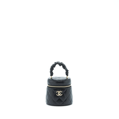Chanel 22S Top Handle Super Mini Vanity Lambskin Black L
