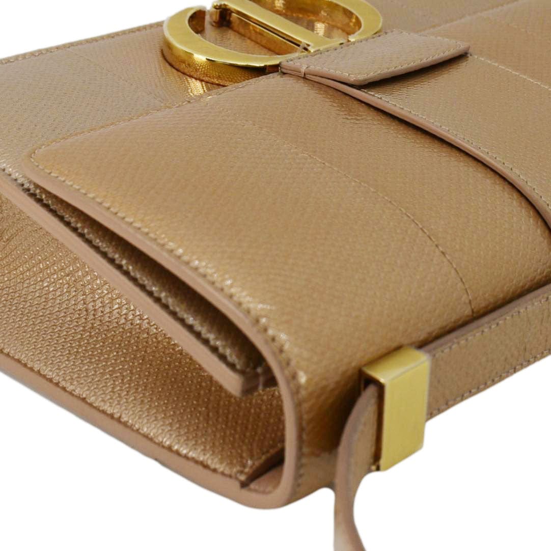 CHRISTIAN DIOR 30 Montaigne Flap Leather Crossbody Bag Brown