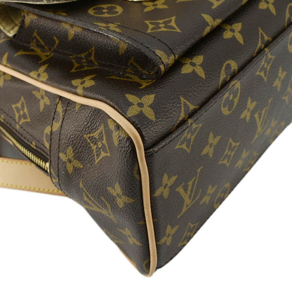 LOUIS VUITTON Manhattan GM Monogram Canvas Satchel Bag Brown
