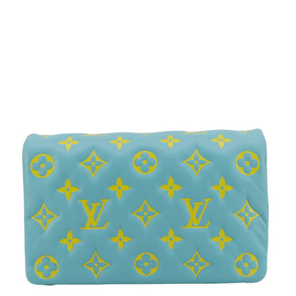 LOUIS VUITTON Coussin Pochette Monogram Embossed Leather Crossbody Bag Ice Blue