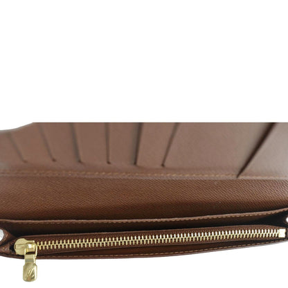 LOUIS VUITTON Brazza Monogram Canvas Bifold Long Wallet Brown