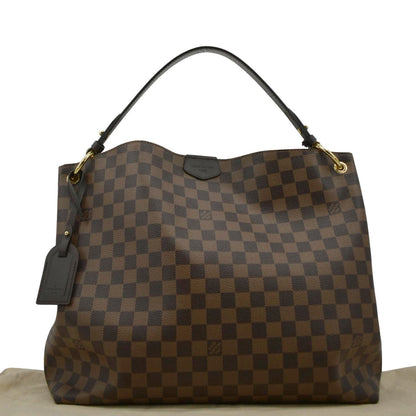 LOUIS VUITTON Graceful MM Damier Ebene Shoulder Bag Brown