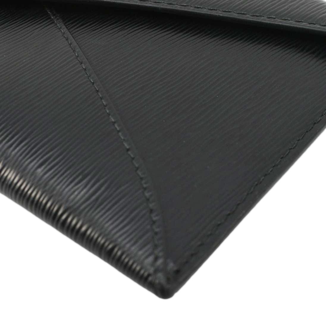PRADA  Envelope Vitello Leather Wallet Black