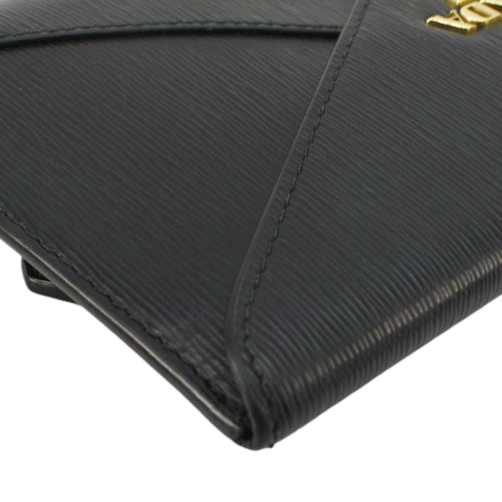 PRADA  Envelope Vitello Leather Wallet Black