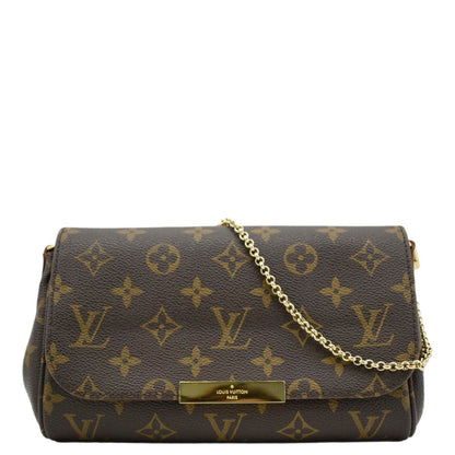 LOUIS VUITTON Favorite PM Monogram Canvas Shoulder Bag Brown