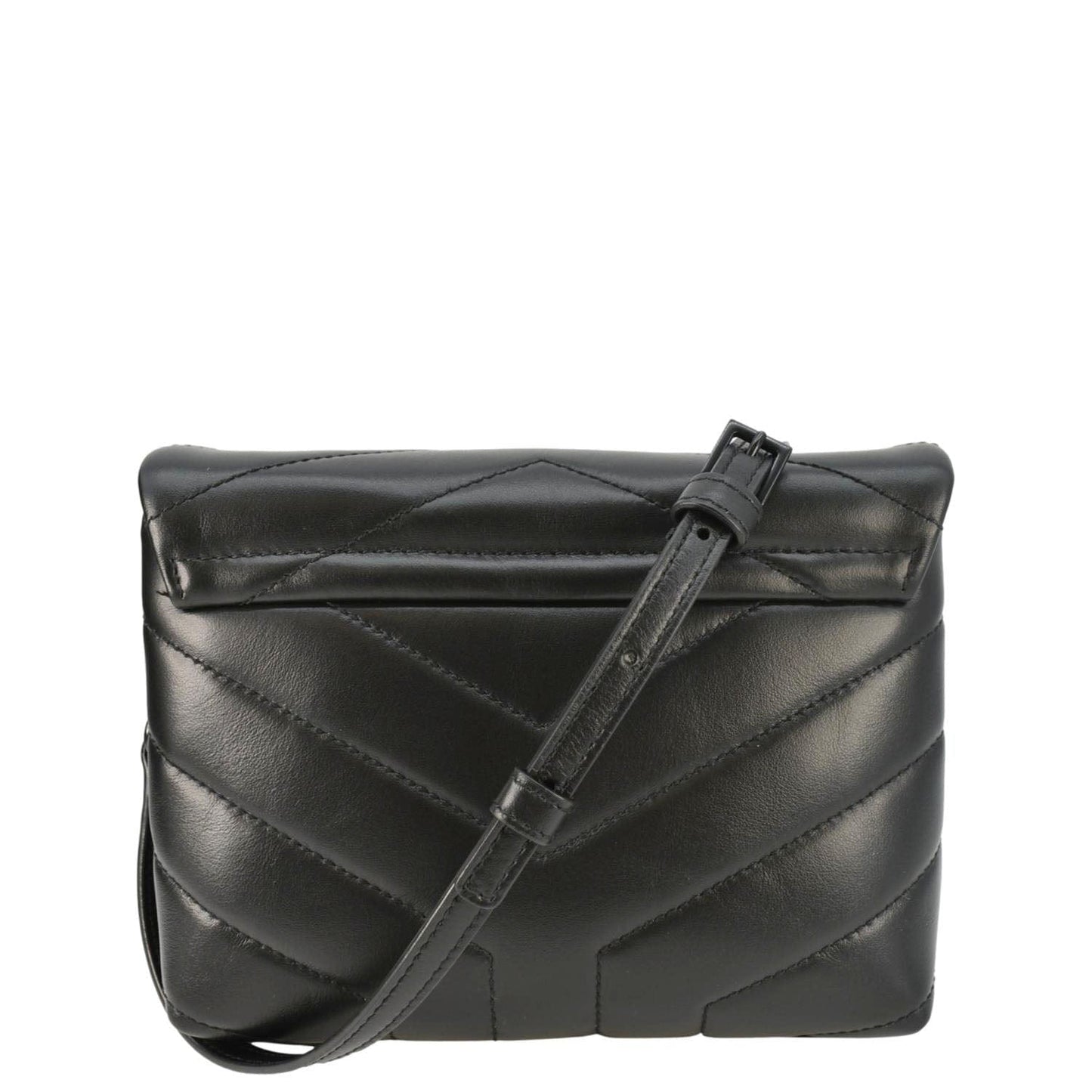 YVES SAINT LAURENT Loulou Toy Quilted Leather Crossbody Bag Black