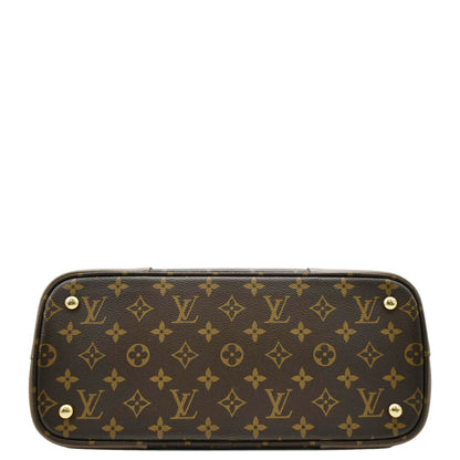 LOUIS VUITTON Flandrin Monogram Canvas Tote Shoulder Bag Brown