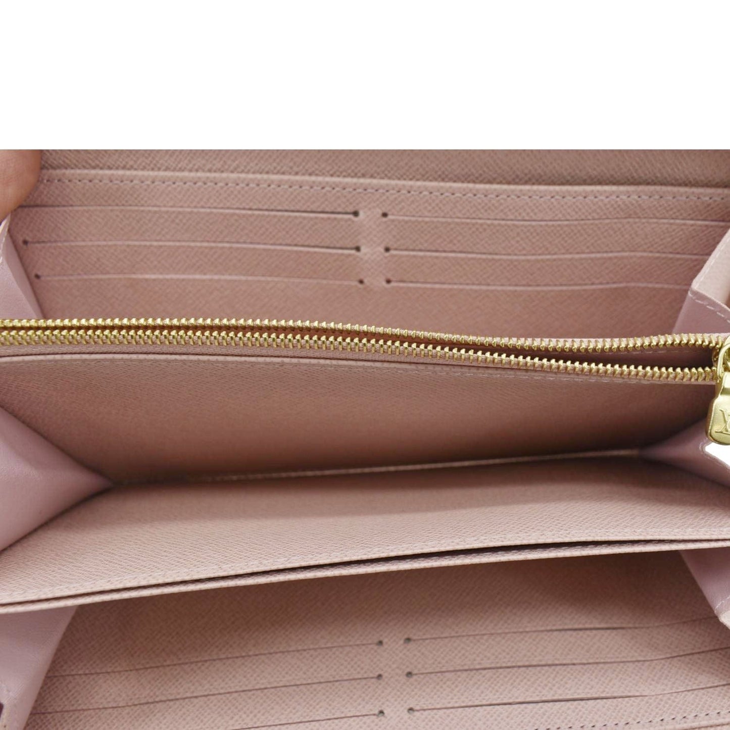 LOUIS VUITTON Damier Azur Zippy Wallet Rose ballerine