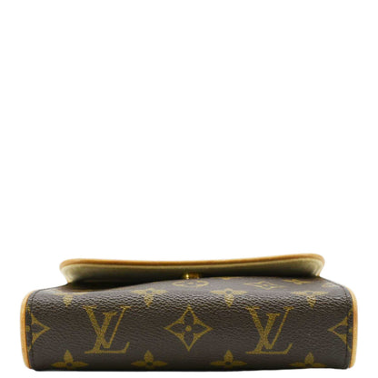 LOUIS VUITTON Pochette Florentine Monogram Canvas Waist Bag Brown