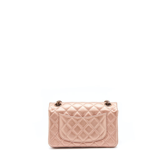 Chanel Mini 2.55 Reissue Flap Bag Calfskin Metallic Pink