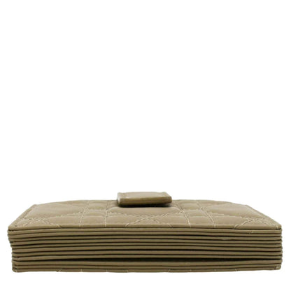 CHRISTIAN DIOR 5 Gusset Leather Card Holder Beige
