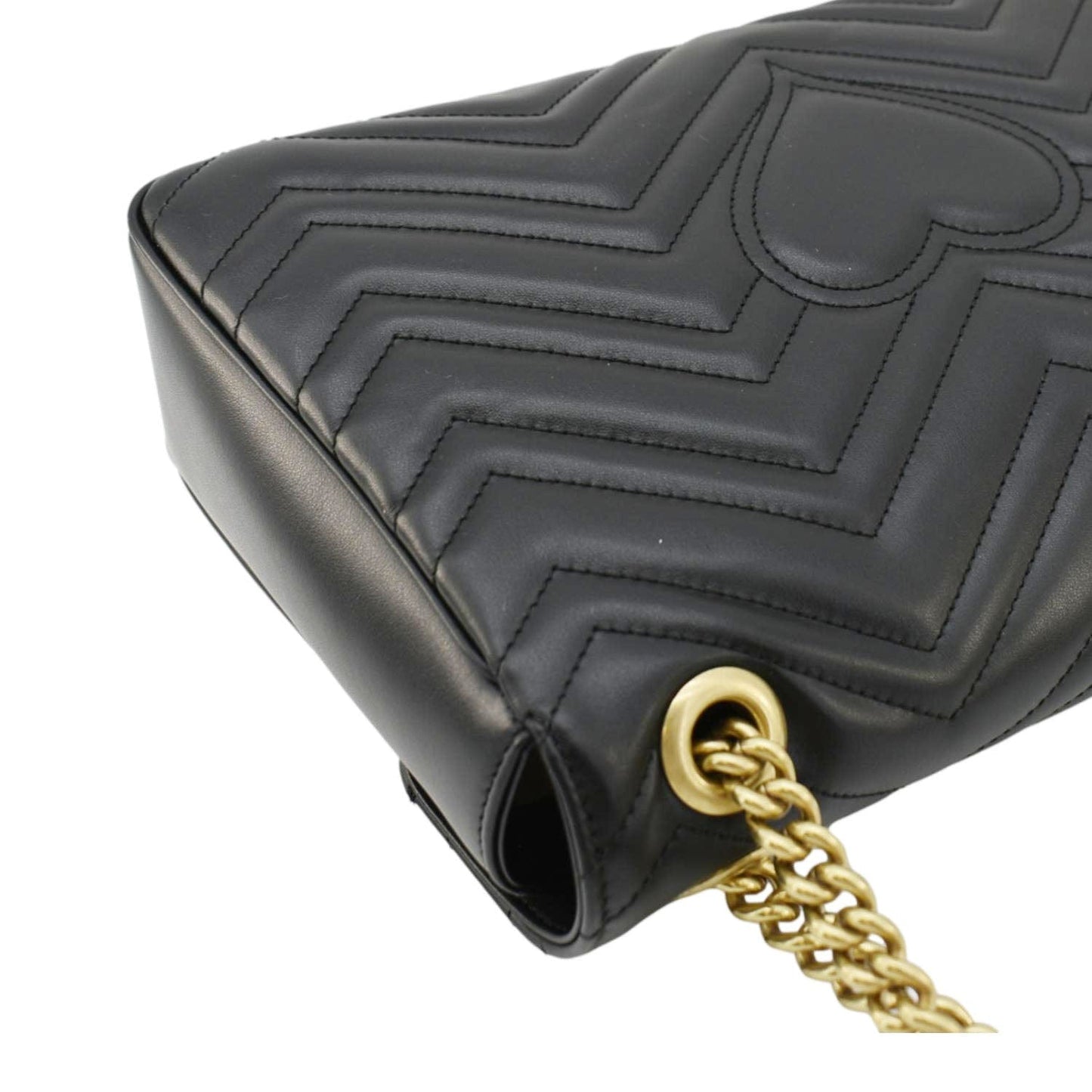 GUCCI GG Marmont Medium Matelasse Shoulder Bag Black 443496