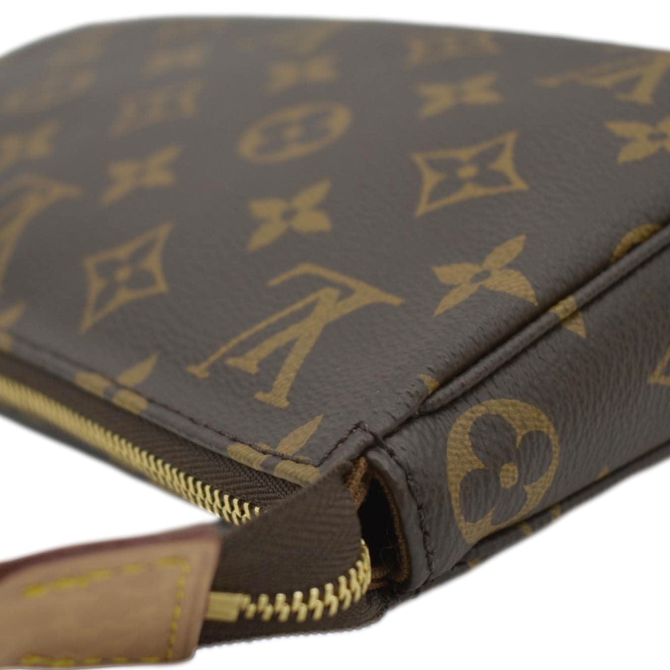 LOUIS VUITTON Pochette Monogram Canvas Accessoires Pouch Brown