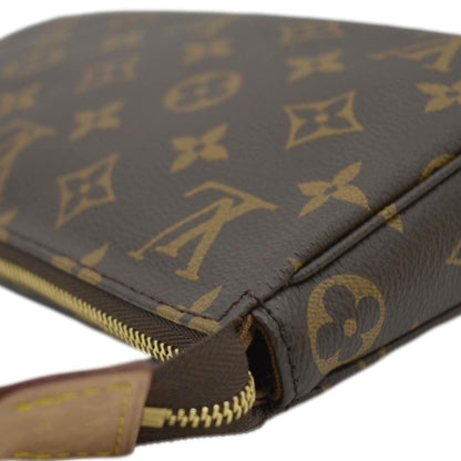 LOUIS VUITTON Pochette Monogram Canvas Accessoires Pouch Brown