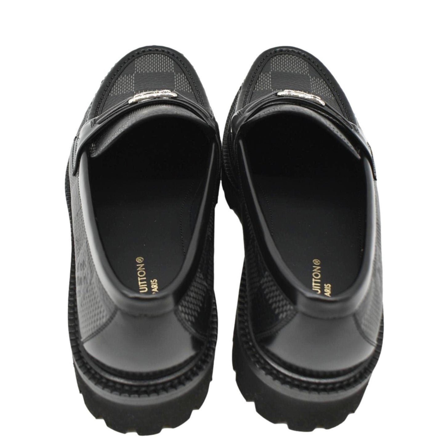LOUIS VUITTON Major Loafer Damier Graphite Shoes Black US 9