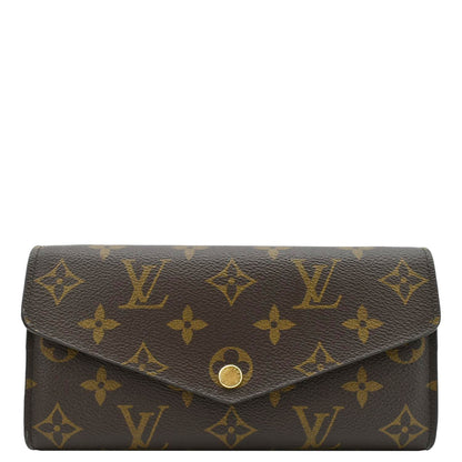 LOUIS VUITTON Sarah Monogram Canvas Wallet Brown