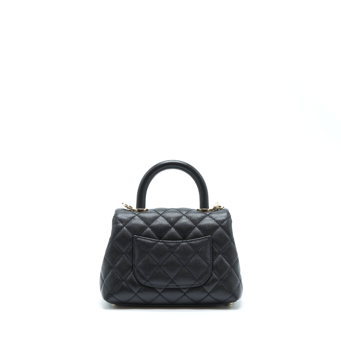 Chanel Mini Coco Handle Caviar Black L