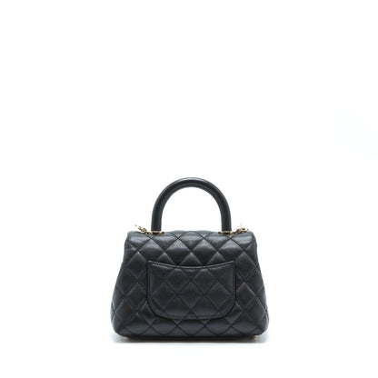 Chanel Mini Coco Handle Caviar Black L