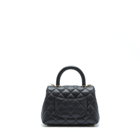 Chanel Mini Coco Handle Caviar Black L