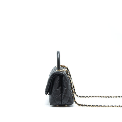 Chanel Mini Coco Handle Caviar Black L