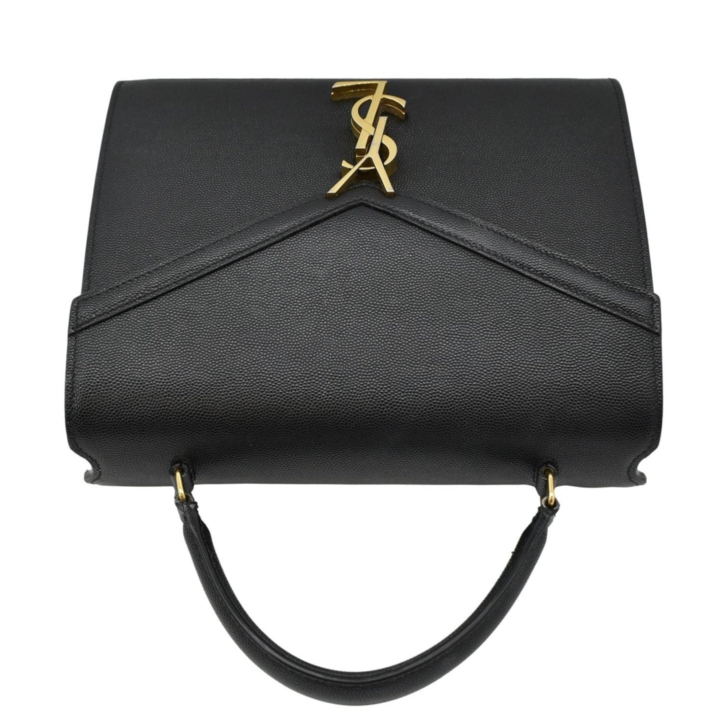 YVES SAINT LAURENT Cassandra Top Handle Leather Shoulder Bag Black