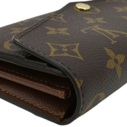 LOUIS VUITTON Sarah Monogram Canvas Wallet Brown