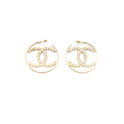 Chanel CC Hoop Earrings