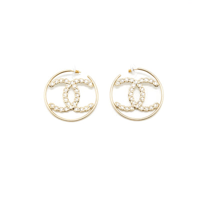 Chanel CC Hoop Earrings