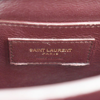 YVES SAINT LAURENT Cassandra Top Handle Leather Shoulder Bag Black