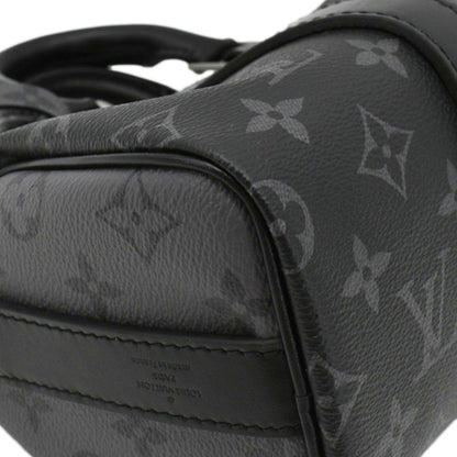LOUIS VUITTON Keepall 25 Bandouliere Monogram Eclipse Reverse Canvas Crossbody Bag Black