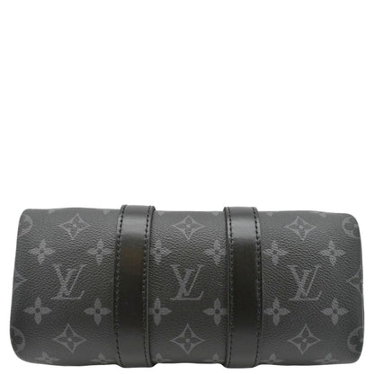 LOUIS VUITTON Keepall 25 Bandouliere Monogram Eclipse Reverse Canvas Crossbody Bag Black