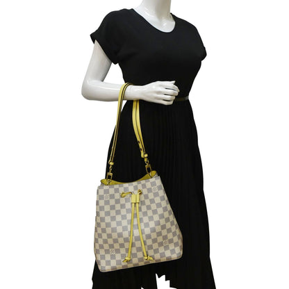 LOUIS VUITTON Neonoe MM Damier Azur Shoulder Bag Pineapple