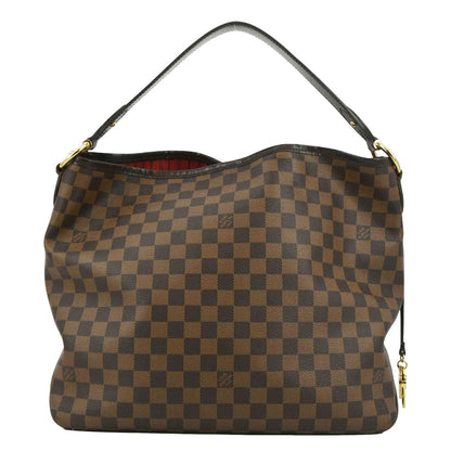 LOUIS VUITTON Delightful MM Damier Ebene Hobo Bag Brown