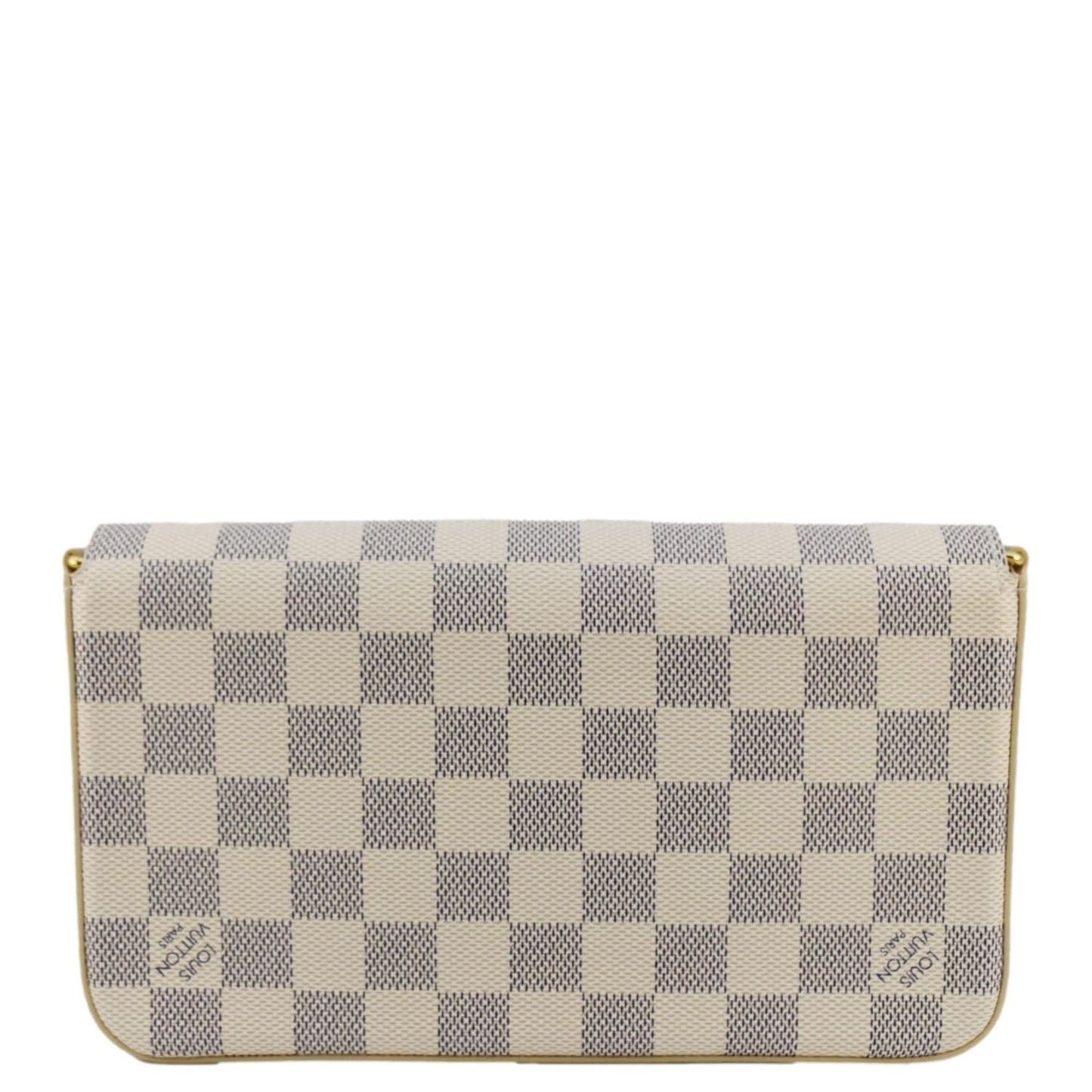 LOUIS VUITTON Felicie Pochette Damier Azur Crossbody Bag Rose Ballerine