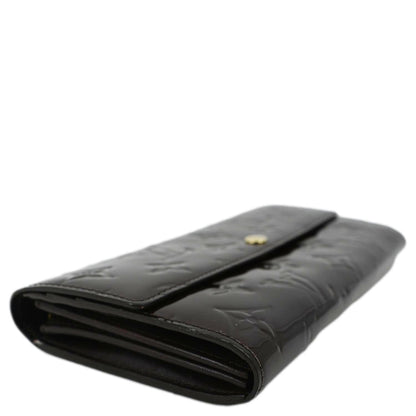 LOUIS VUITTON Sarah Vintage Vernis Leather Wallet Amarante
