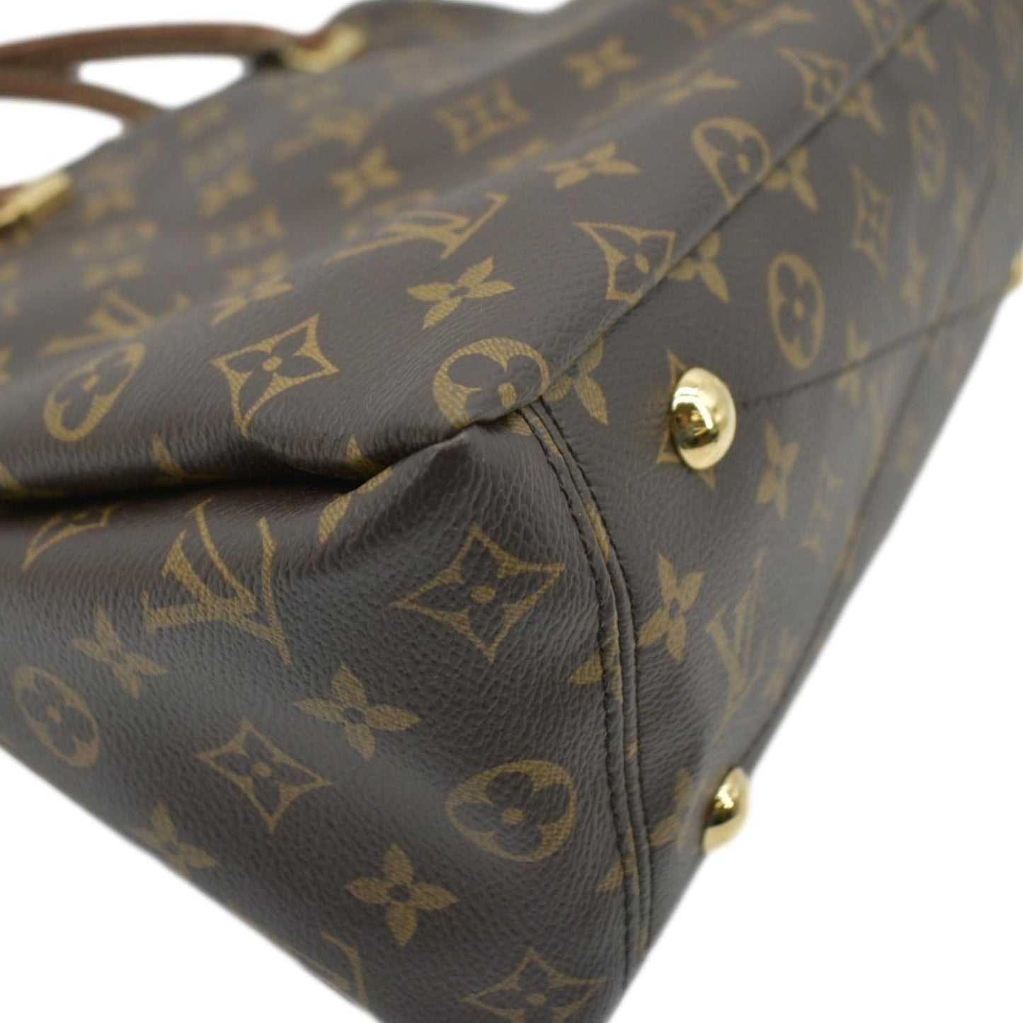 LOUIS VUITTON Pallas MM Monogram Canvas Shoulder Bag Brown