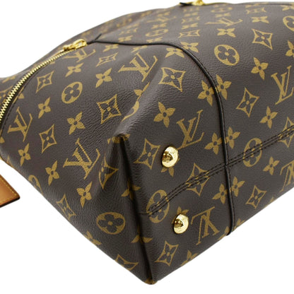 LOUIS VUITTON Melie Monogram Canvas Hobo Bag Brown