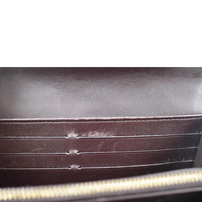 LOUIS VUITTON Sarah Vintage Vernis Leather Wallet Amarante