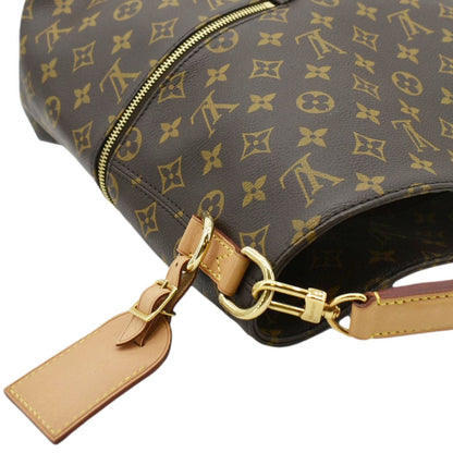 LOUIS VUITTON Melie Monogram Canvas Hobo Bag Brown