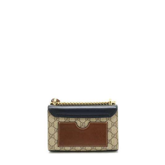 Gucci Small Padlock Shoulder Bag GG Supreme Canvas / Black